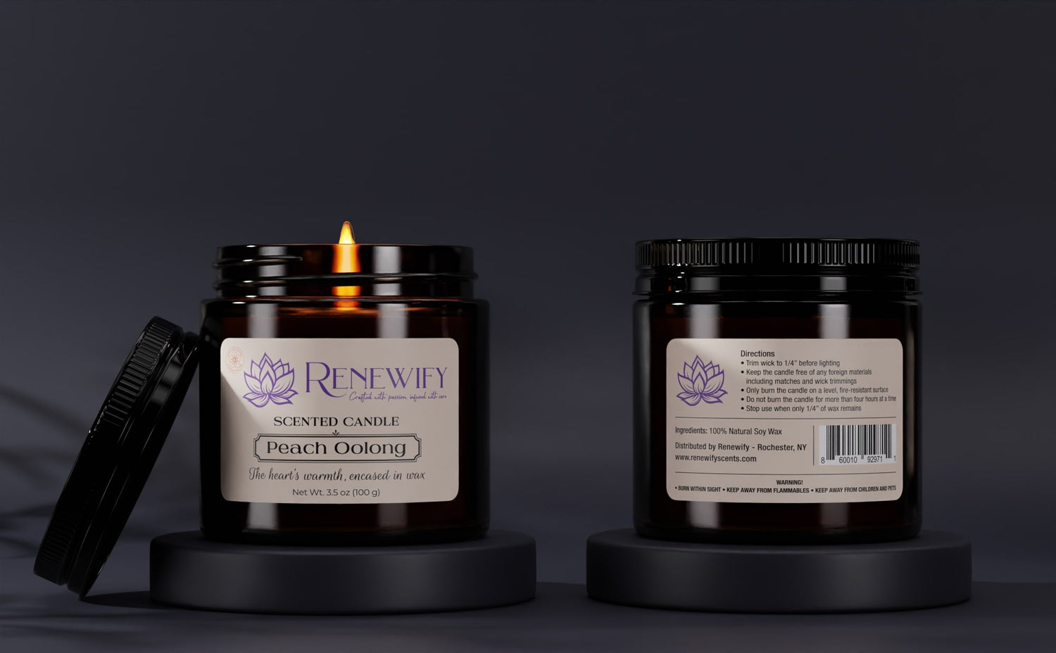 Renewify - Fruit Scented Soy Wax Candles